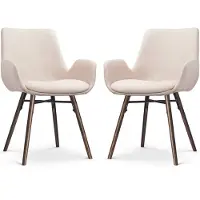 Nolon Set van 2 eetkamerstoelen Nena-Eef | chenille beige 62x89x56.5 cm eetkamerstoelen | NADUVI