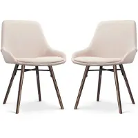 Nolon Set van 2 eetkamerstoelen Nena-Isa | chenille beige 62x89x56.5 cm eetkamerstoelen | NADUVI