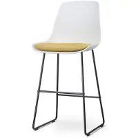 Nolon Barstoel Nino-Liv | kunststof wit 44.5x110.5x51.5 cm barkrukken | NADUVI