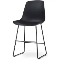 Nolon Barstoel Nino-Pip | kunststof zwart 44.5x100.5x51.5 cm barkrukken | NADUVI
