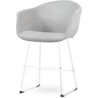Nolon Barstoel Nino-Otis | chenille grijs 59.5x99.5x56 cm barkrukken | NADUVI