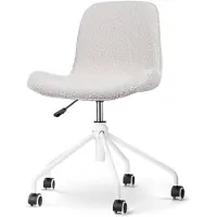 Nolon Bureaustoel Nout-Fé | teddystof beige 52.5x84.5x54 cm bureaustoelen | NADUVI