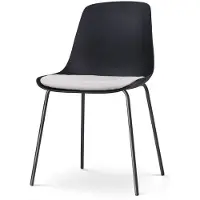 Nolon Eetkamerstoel Nora-Liv | kunststof zwart 44.5x84x51.5 cm eetkamerstoelen | NADUVI