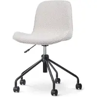 Nolon Bureaustoel Nout-Fé | teddystof beige 52.5x84.5x54 cm bureaustoelen | NADUVI