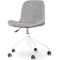 Nolon Bureaustoel Nout-Fé ribstof | ribfluweel wit 52.5x84.5x54 cm bureaustoelen | NADUVI