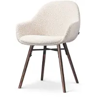 Nolon Eetkamerstoel Nena-Mae bouclé | teddystof beige 57.5x86x59.5 cm eetkamerstoelen | NADUVI