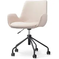 Nolon Bureaustoel Nout-Eef | chenille beige 61.5x89x56.5 cm bureaustoelen | NADUVI