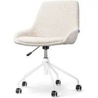 Nolon Bureaustoel Nout-Isa bouclé | teddystof beige 54x86.5x54 cm bureaustoelen | NADUVI