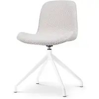 Nolon Eetkamerstoel Nola-Fé draaibaar bouclé | teddystof beige 52.5x83.5x54 cm eetkamerstoelen | NADUVI