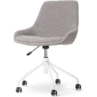 Nolon Bureaustoel Nout-Isa bouclé | teddystof grijs 54x86.5x54 cm bureaustoelen | NADUVI