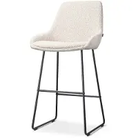 Nolon Barstoel Nino-Isa bouclé | teddystof beige 54x112x54 cm barkrukken | NADUVI