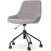 Nolon Bureaustoel Nout-Isa bouclé | teddystof grijs 54x86.5x54 cm bureaustoelen | NADUVI