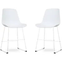 Nolon Set van 2 barstoelen Nino-Pip | kunststof wit 44.5x100.5x51.5 cm barkrukken | NADUVI