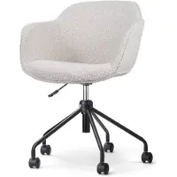 Nolon Bureaustoel Nout-Mae bouclé | teddystof beige 59.5x84x56 cm bureaustoelen | NADUVI