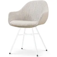 Nolon Eetkamerstoel Noa-Mae | chenille beige 57.5x85x59.5 cm eetkamerstoelen | NADUVI