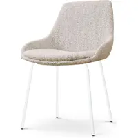 Nolon Eetkamerstoel Nora-Isa | chenille beige 54x86.5x54 cm eetkamerstoelen | NADUVI