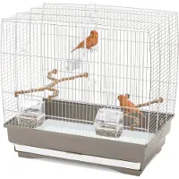 Flamingo vogelkooi irene 3 taupe / wit 50x30x48 cm