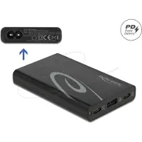 DeLOCK 41453 USB-oplader USB-C, USB-A USB PD Zwart Thuis USB Power Delivery (USB-PD), Overstroombeveiliging, Snellader