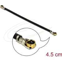 DeLOCK MHF 4L (v) - MHF 4L (v) kabel - Micro Coax (1,13 mm) - 50 Ohm / zwart - 0,05 meter
