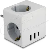 DeLOCK Stopcontactblok 3-voudig -