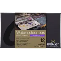 Rembrandt Professionele Aquarelverf Metalen Set - 12 Napjes + 1 Penseel