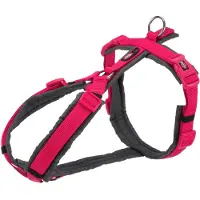Trixie hondentuig premium trekking fuchsia/grijs 53-64x2 cm