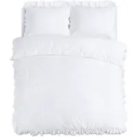 Sleeptime dekbedovertrek Ruffles Wit - Microvezel