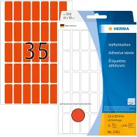 Herma Multipurpose-etiketten, 12 x 30 mm, rood, permanent hechtend, om met de hand te - 2 stuks