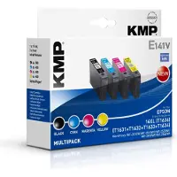 KMP E141V, Zwart, Blauw, Paars, Geel, 4 stuks, Verpakking met meerdere stuks