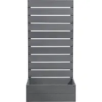 En.casa Plantenbak met tuinscherm Heerde HKC 150x72x38 cm grijs []