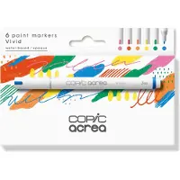 Copic Acrea Paint Marker 6-set Vivid Colours