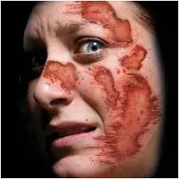 Metamorph Wond tattoo road rash (naturel en rood)