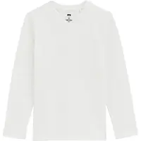 We fashion basic longsleeve wit Jongens Stretchkatoen V-hals Effen - maat 92