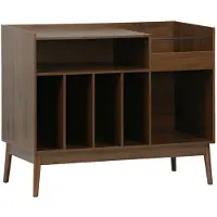 Sweeek Opbergmeubel met houtdecor Donker hout