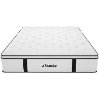 Vente-unique Matras 140 x 200 cm met pocketveren en dekmatras van 28 cm - AMERICAN DREAM van YSMÉE L 200 cm x H 28 cm x D 140 cm
