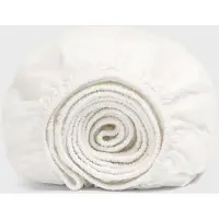 Yumeko Hoeslaken Gewassen Percal Katoen 180x210 Wit - Eco, Bio & Fairtrade
