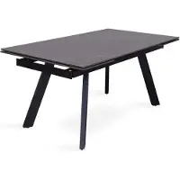 Rousseau Uitschuifbare tafel 'hera' 160-240 cm rechthoekig steen zwart