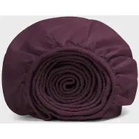 Yumeko Hoeslaken Gewassen Percal Katoen 90x200 Paars - Eco, Bio & Fairtrade