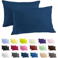 Zavelo Katoen Kussenslopen Basics Denim (set van 2)-60 x 70 cm (standaard)