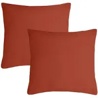 Stof Textile sierkussen Nelson - 2x - terracotta - 60 x 60 cm - bank kussens - zitkussens - binnen/buiten - polyester