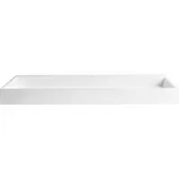 Beliani QUENKO - Wastafel - Wit - 120 x 46 cm - Mineraalgietwerk