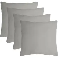 Stof Textile sierkussen Nelson - 4x - lichtgrijs - 60 x 60 cm - bank kussens - zitkussens - binnen/buiten - polyester