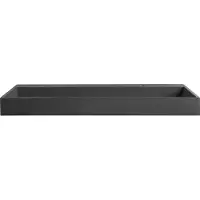 Beliani QUENKO - Dubbele wastafel - Zwart - 120 x 46 cm - Mineraalgietwerk