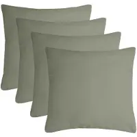 Stof Textile sierkussen Nelson - 4x - groen - 60 x 60 cm - bank kussens - zitkussens - binnen/buiten - polyester
