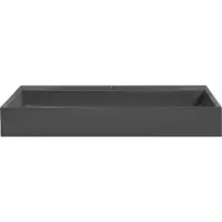 Beliani QUENKO - Wastafel - Zwart - 80 x 46 cm - Mineraalgietwerk