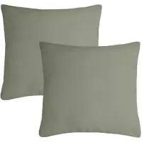 Stof Textile sierkussen Nelson - 2x - groen - 60 x 60 cm - bank kussens - zitkussens - binnen/buiten - polyester