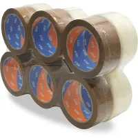 DULA Low noise Verpackungsklebeband transparent PP acryl - 6 Rollen Paketband - 48 mm x 66 m - Klebeband