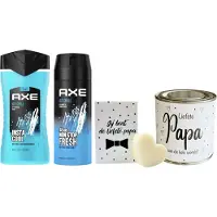 Axe Cadeauset Ice Chill Papa - Deo Spray 150 ml Ice Chill - Showergel 250 ml Ice Chill - Soap & Gifts Hartzeep Papa Liefste