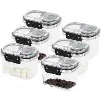 Hi Voorraad bus - 6x - transparant - 700 ml - 14 x 11 x 10 cm - met deksel - voorraadbus/bakjes