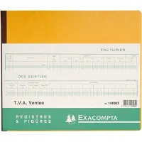 Exacompta Boekhoudingsregister BTW verkoop -31 lijnen - genummerd - met identificatieblad - Franstalig- ingebonden - 80 blad - - 14580X